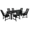 Highwood Usa Weatherly 7pc Rectangular Outdoor Patio Furniture Dining Set 72 x 42 AD-ST7WL1CO4AA-BKE - alternate 1